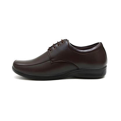 Umber Men's Synthetic Leather Solid Lace-Up Formal Shoes