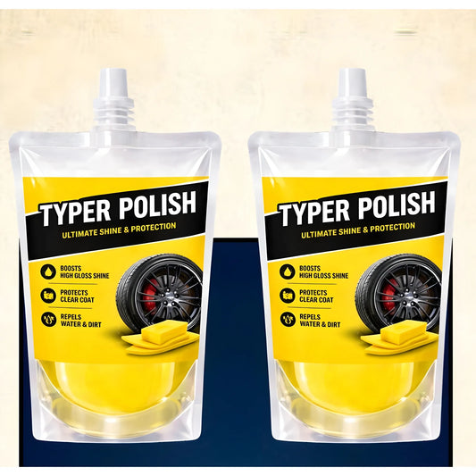 Pack of 2 Ultra Tyre Shine &amp; Polish Liquid Pouches 100 ML