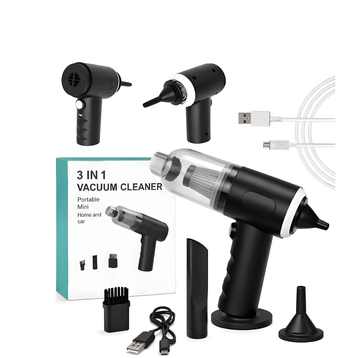 Onyx Essential Plastic 3-In-1 Vacuum Cleaner