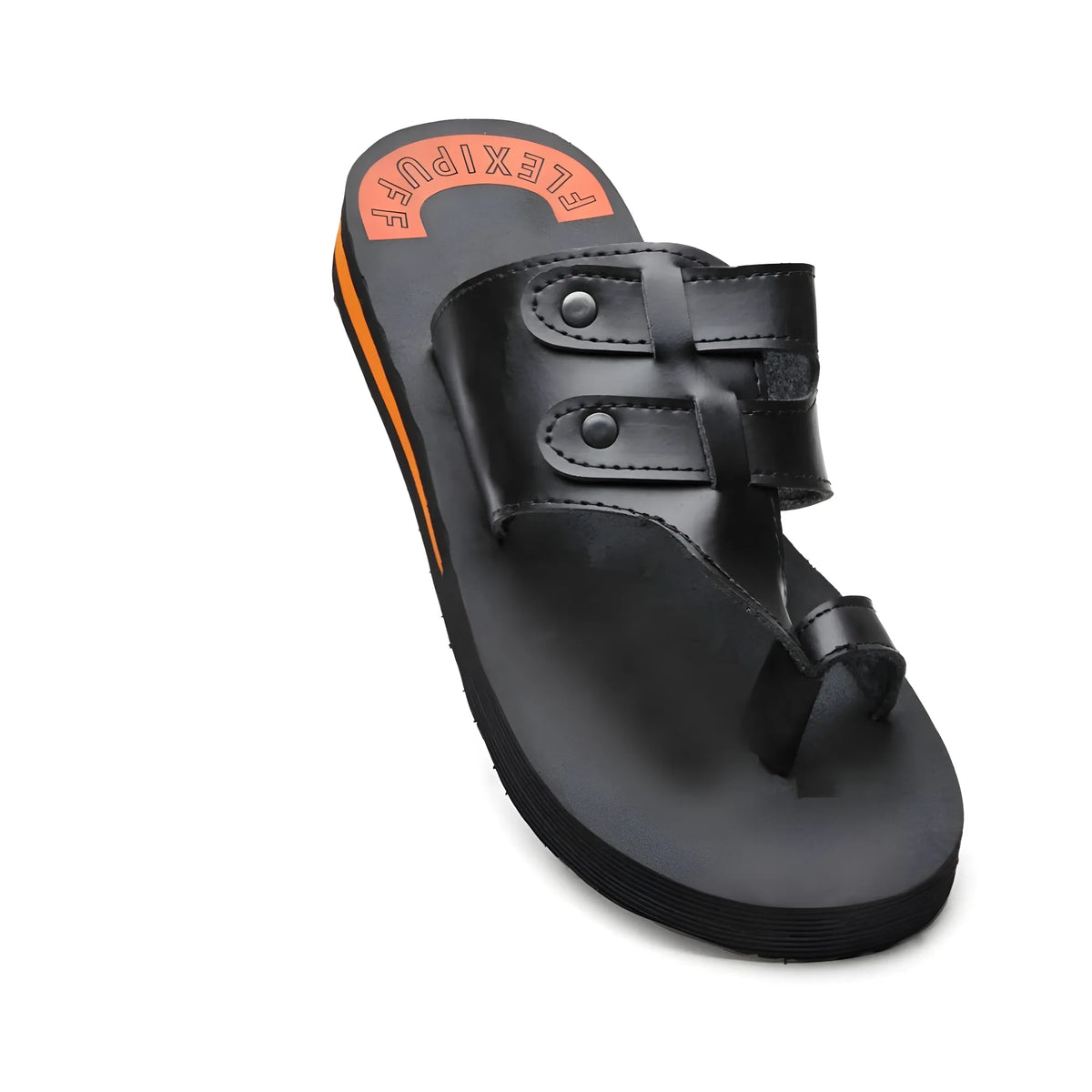Unisex Rubber Lightweight Slippers for Effortless Style (Black)