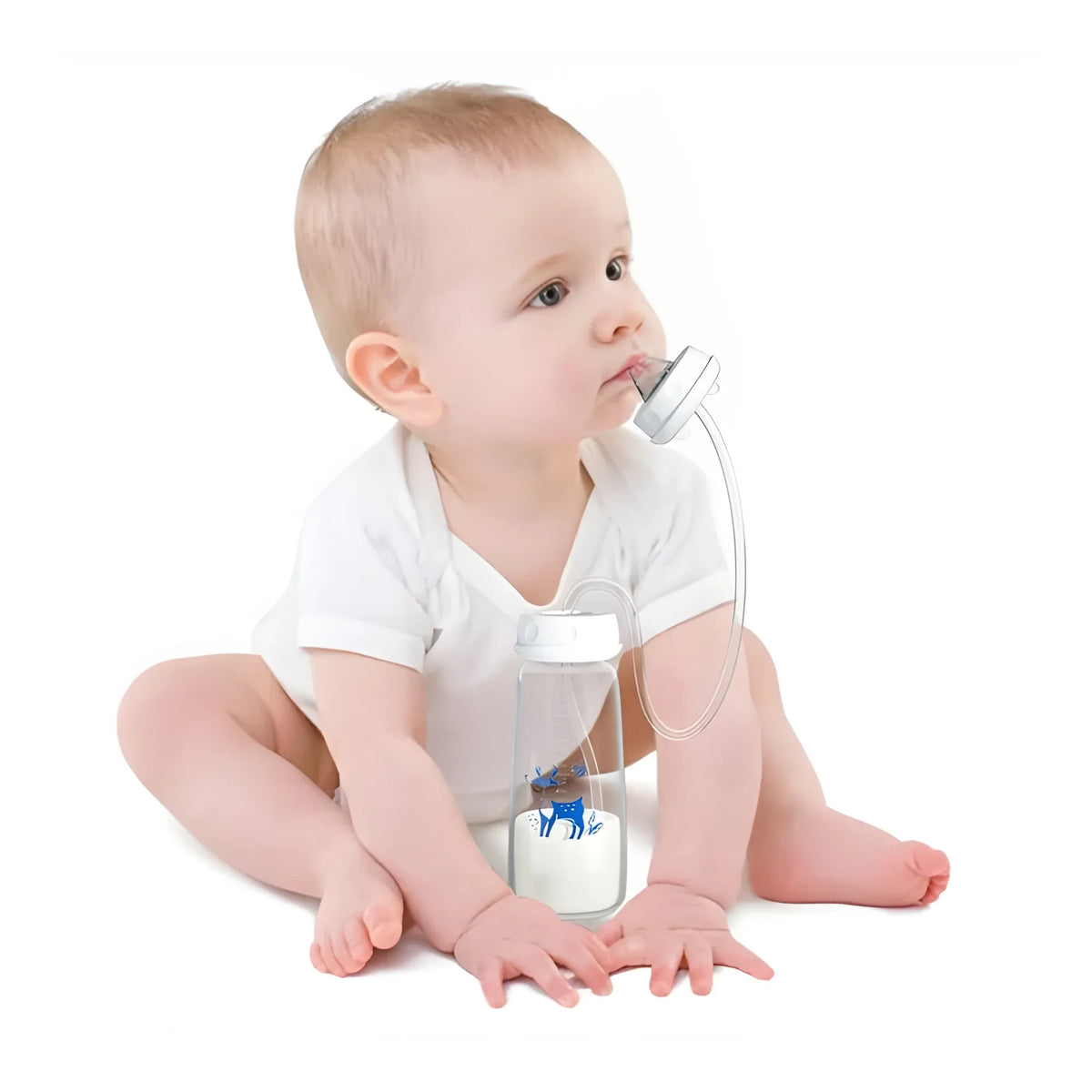 Crystal Essential Plastic Hands Free Feeding Bottle