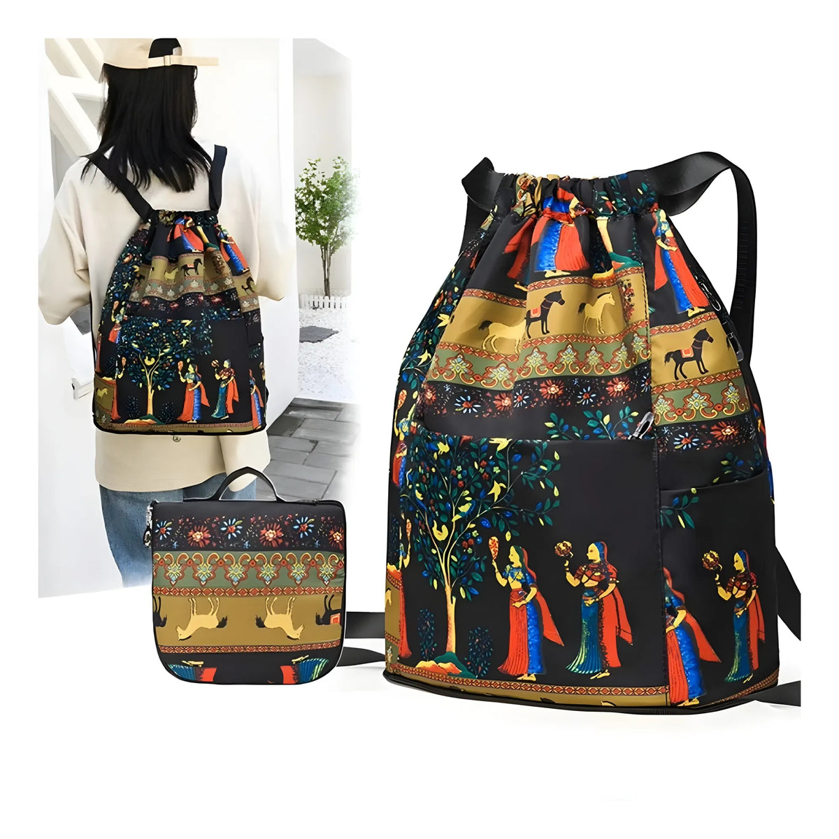 Prism Nylon-Polyester Printed Backpack