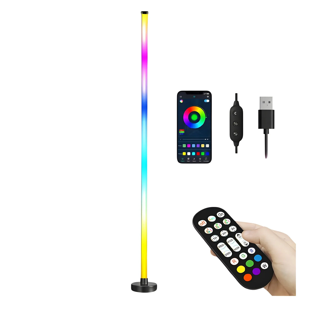 Prism Essential Aluminium Smart RGB LED Corner Lamp With App