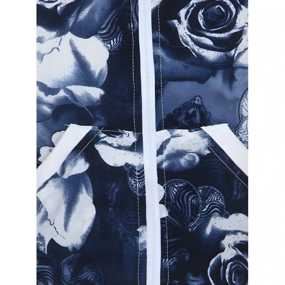 Girl's Polyester Printed Long Sleeves Bomber Jacket (white Blue) | Kids Signature Collection