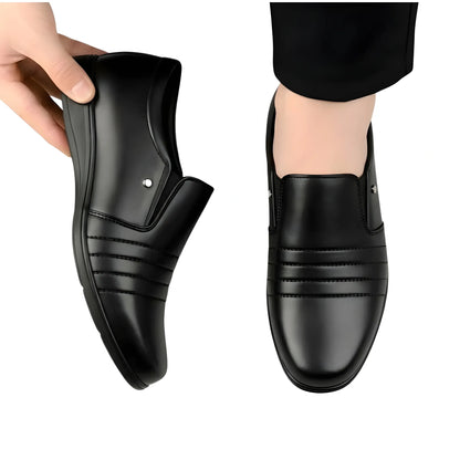Onyx Men's Synthetic Leather Solid Slip-On Formal Shoes