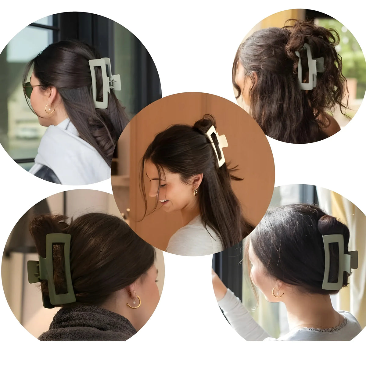 Prism Essential Soft Silicone Hair Claw Clips