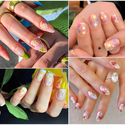 Prism Floral Plastic Nail Art Stickers