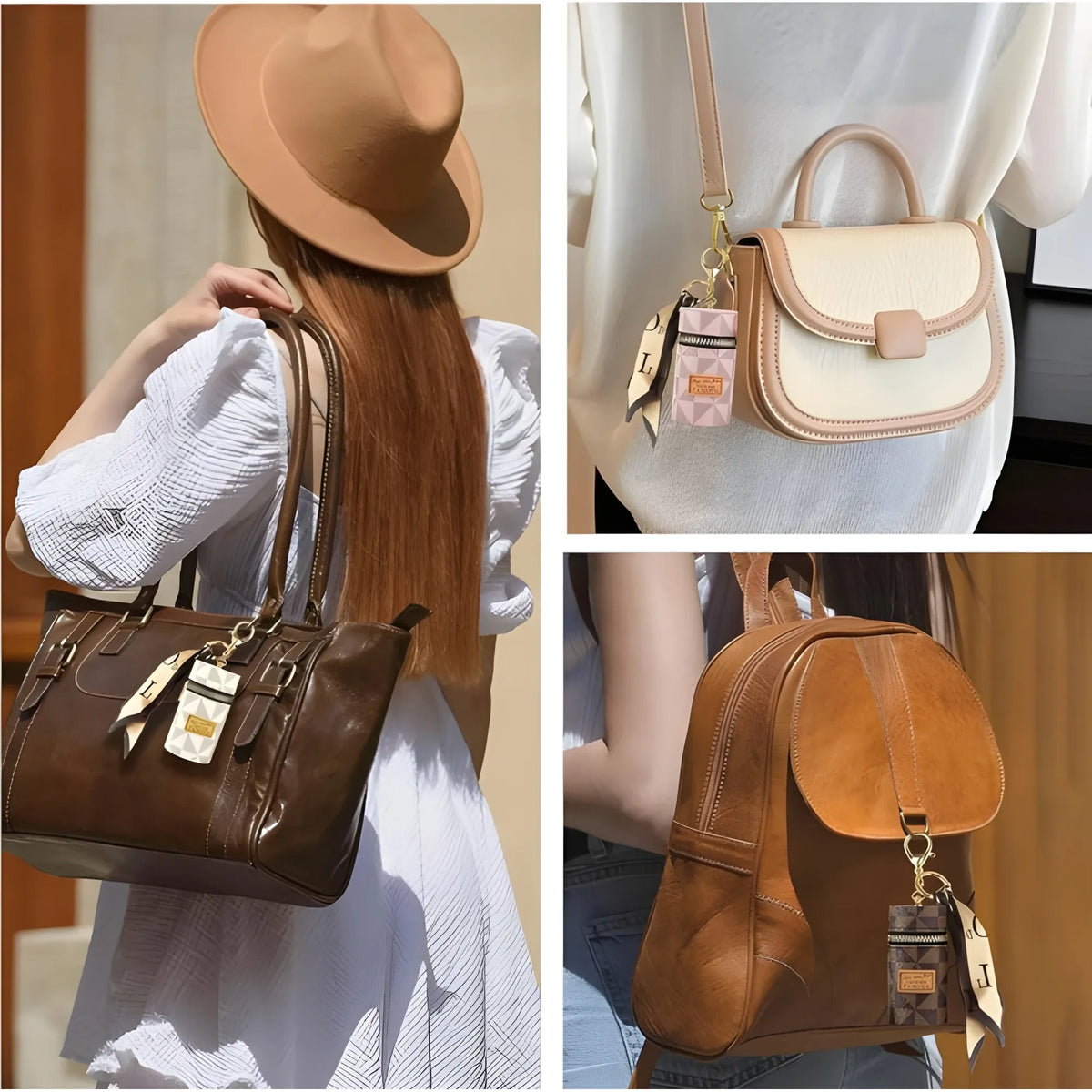 Prism Essential Mini Leather Keychain Bag