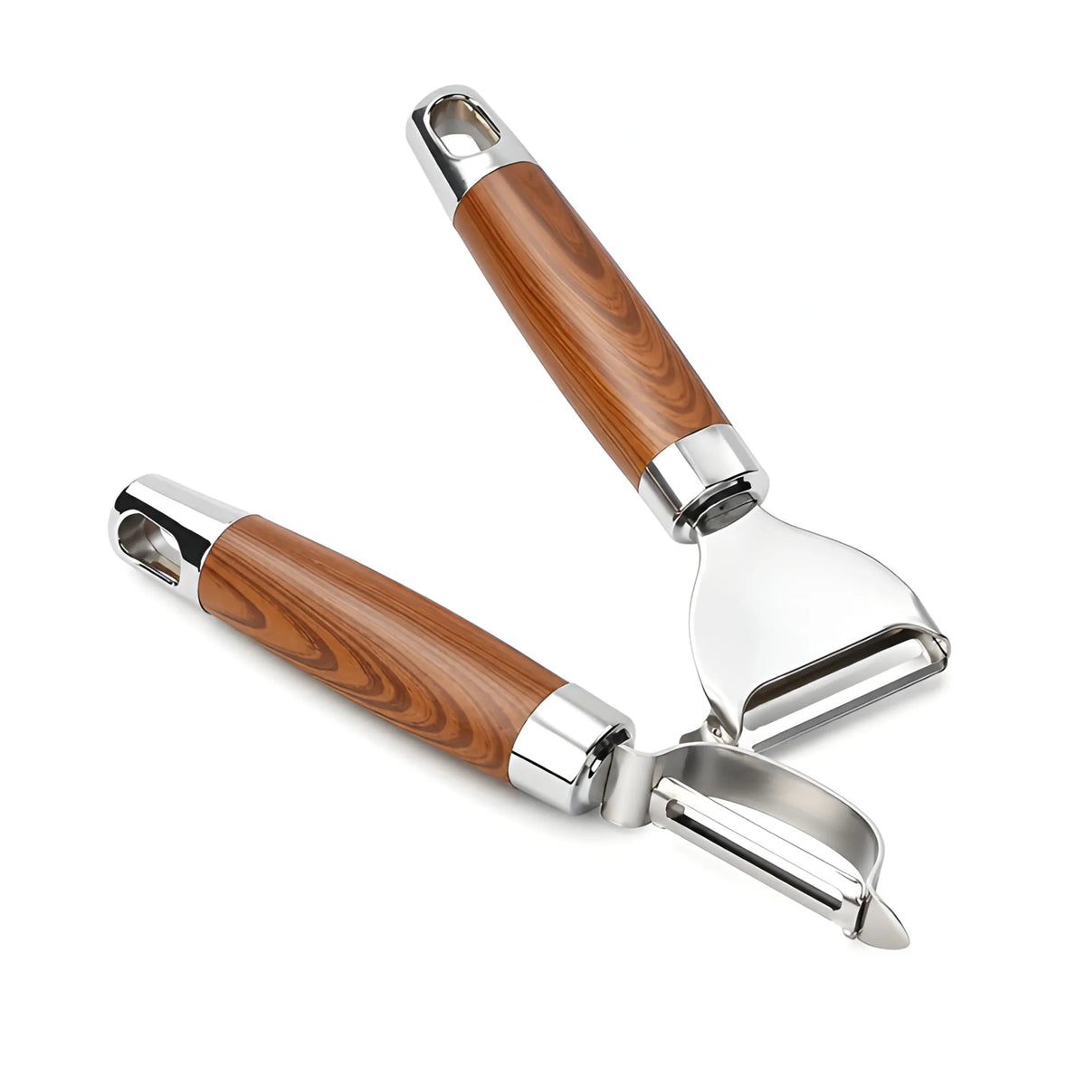 Sterling Essential Stainless Steel-Wood 2 pieces set Vegetable Peeler Sets