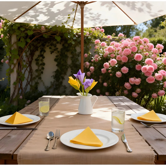 Plastic Flower Napkin Holder (Green)