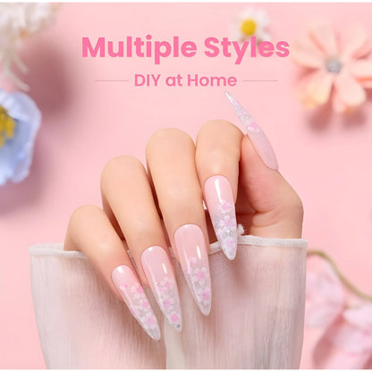 Prism Floral Plastic Nail Art Stickers