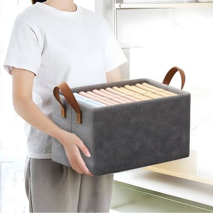Slate Solid Nylon, Stainless Steel 26 Litter Wardrobe Organizer For Clothes Storage Box