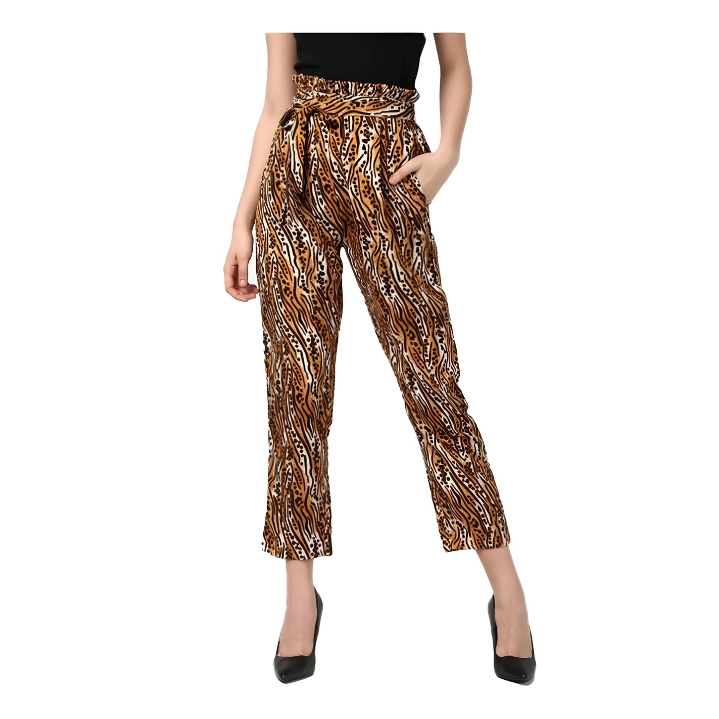 Veda Animal Print Trousers