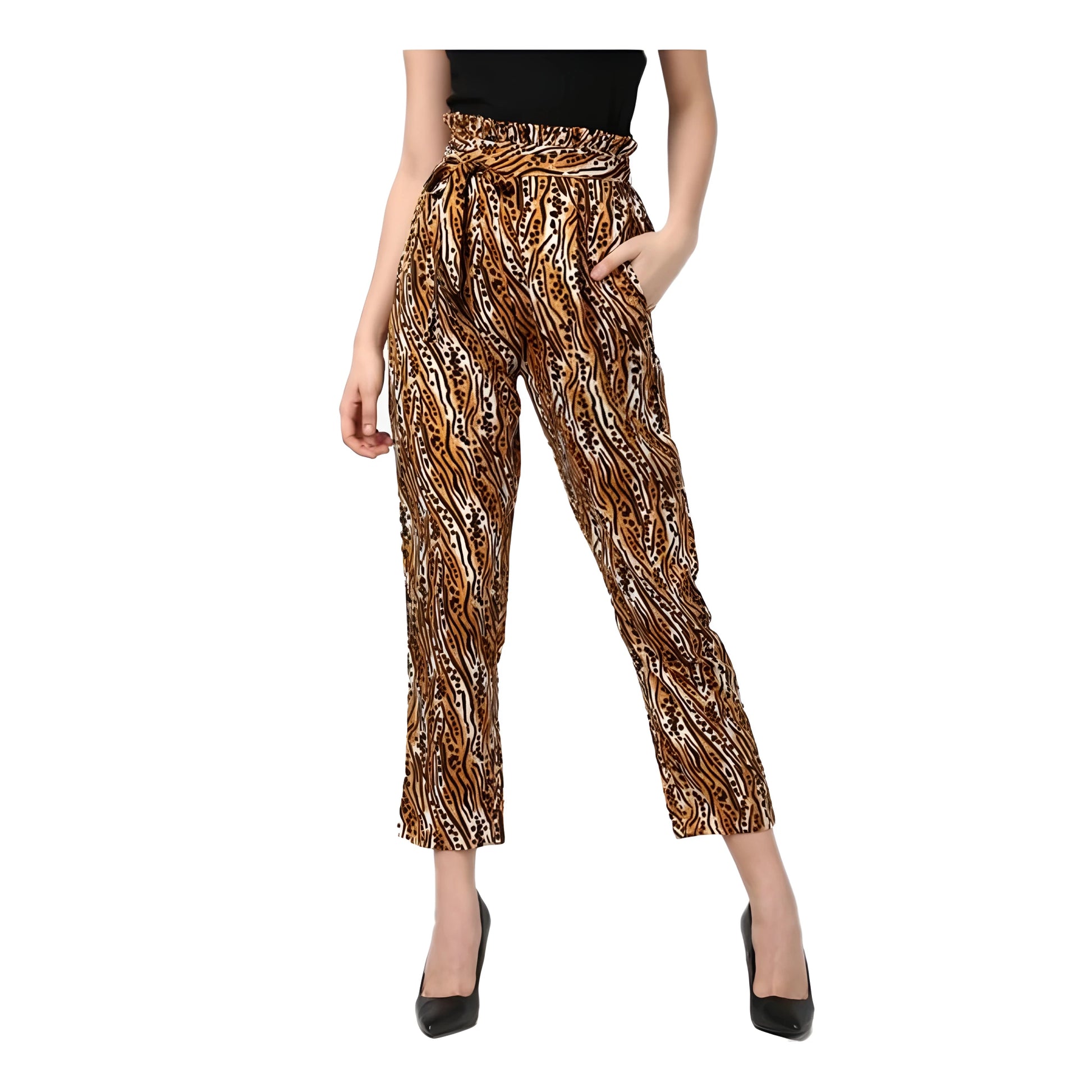 Veda Animal Print Trousers
