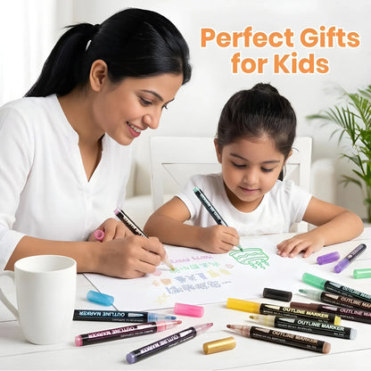 Prism Essential Plastic 12 pieces set Gel Outliner Pens Set