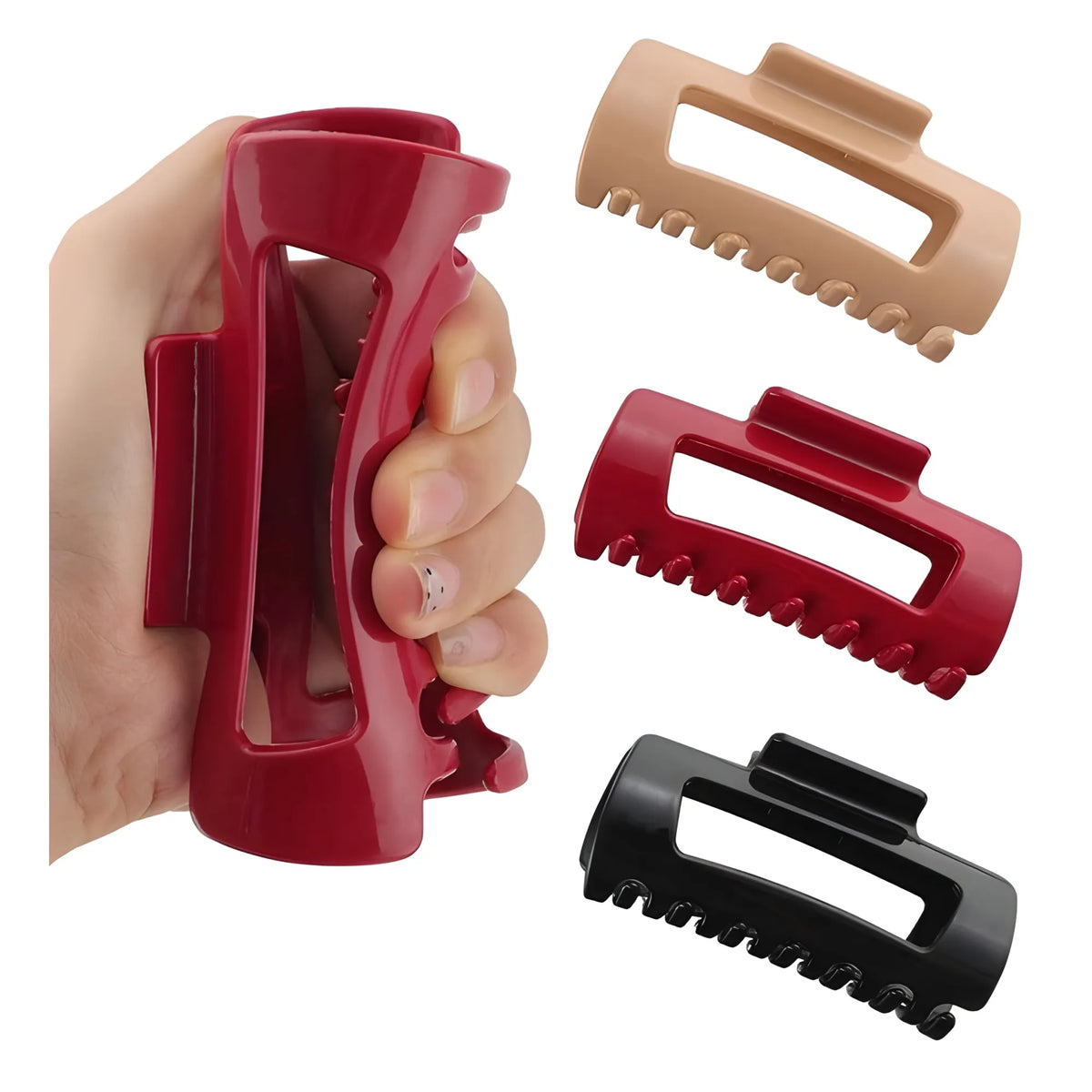 Prism Essential Silicone Soft Hair Claw Clips Big Size