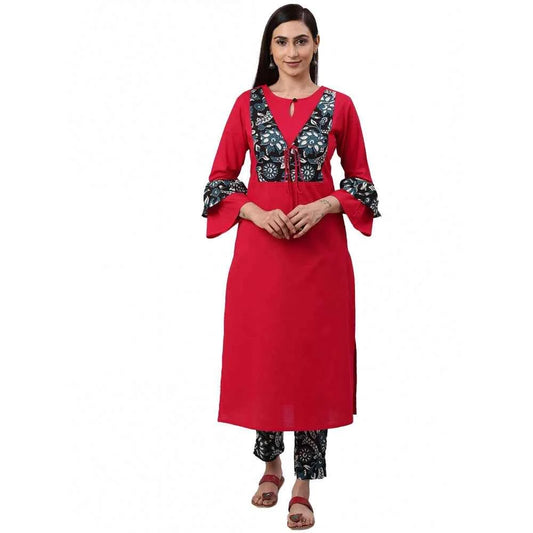 Blush Skye Casual Bell Sleeves Floral Kurti Set