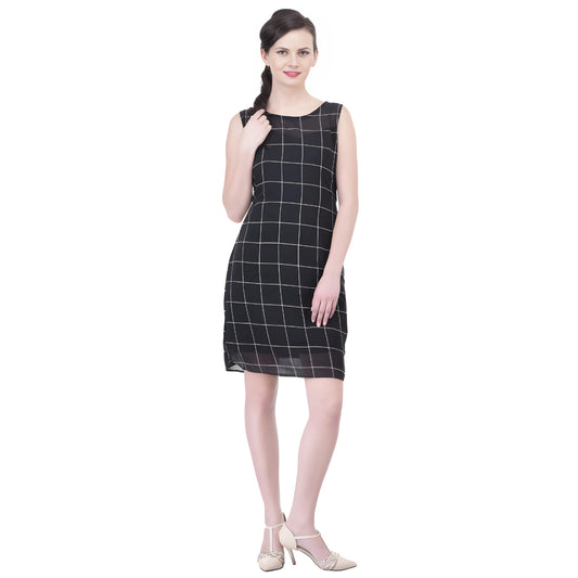 Grid Checkered Dress