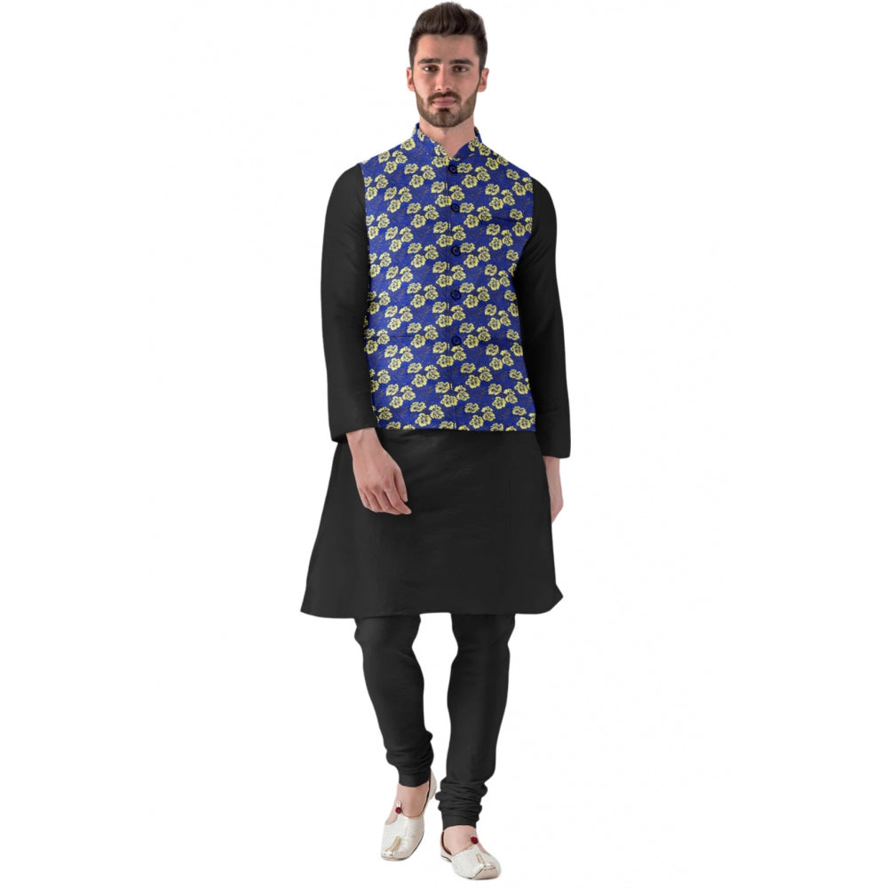 Azure Jacquard Waistcoat - Navura