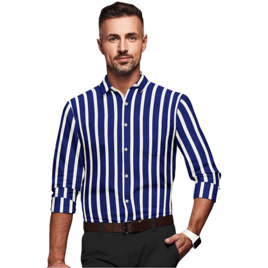 Ivory Azure Stripe Shirt - Navura