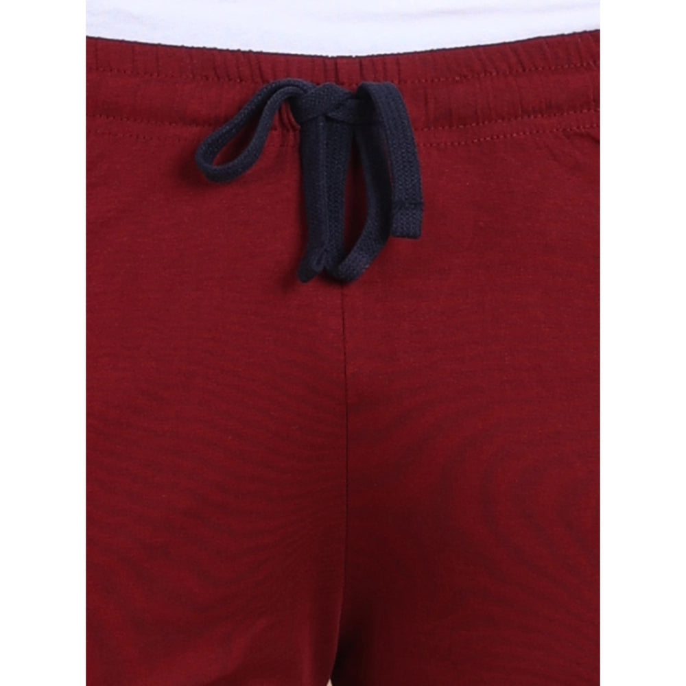 Maroon Stripe Shorts - Navura