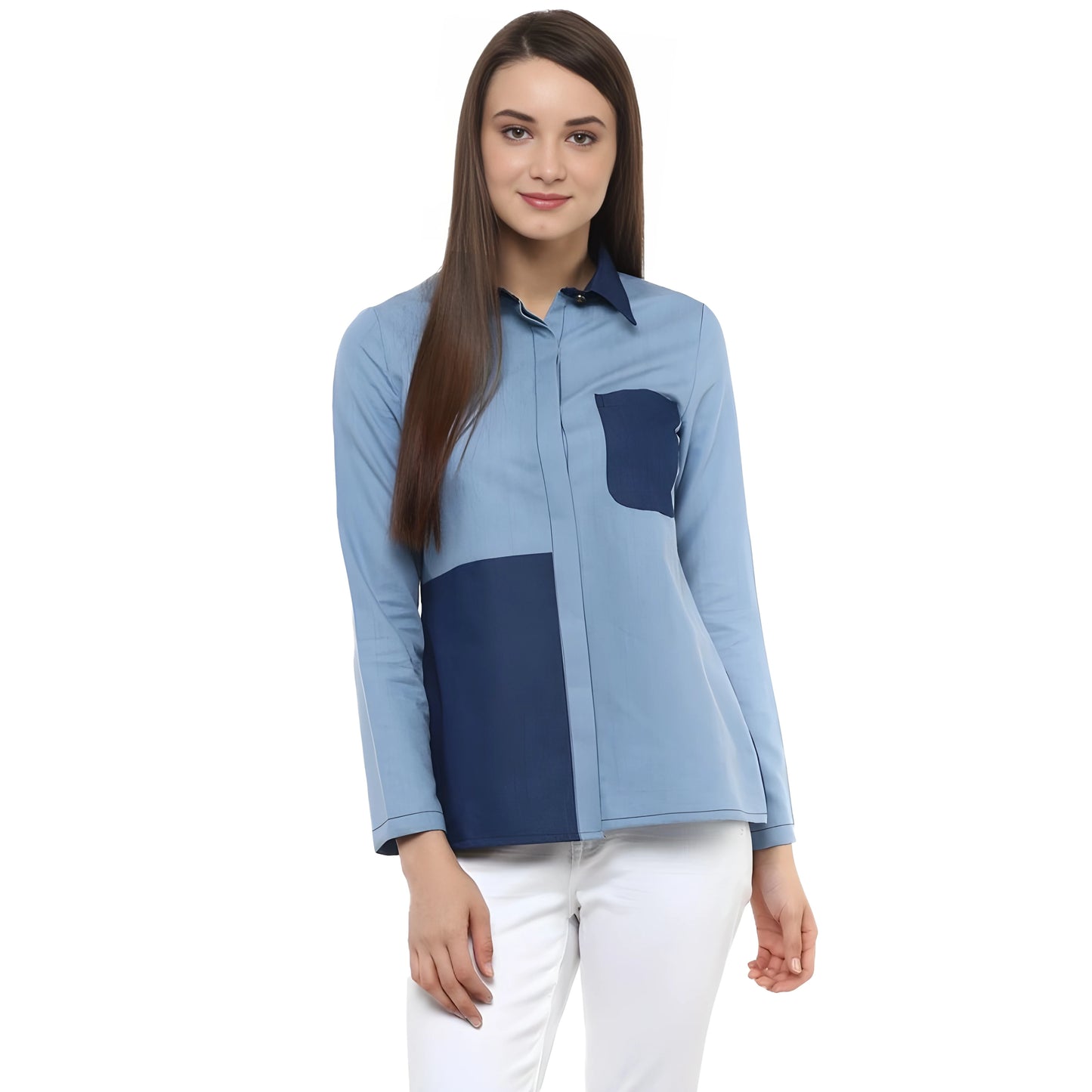 Azure Patch Work Top