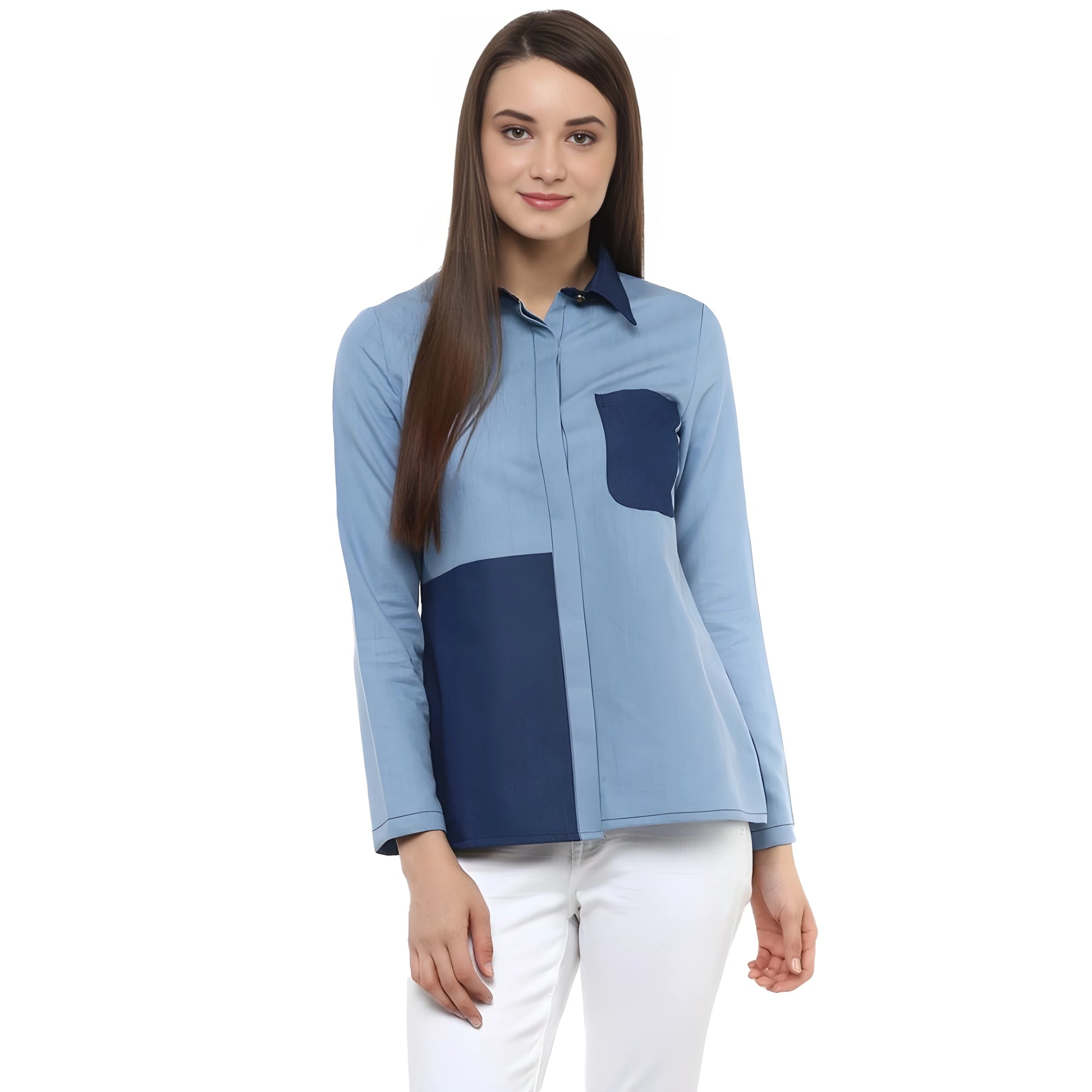 Azure Patch Work Top