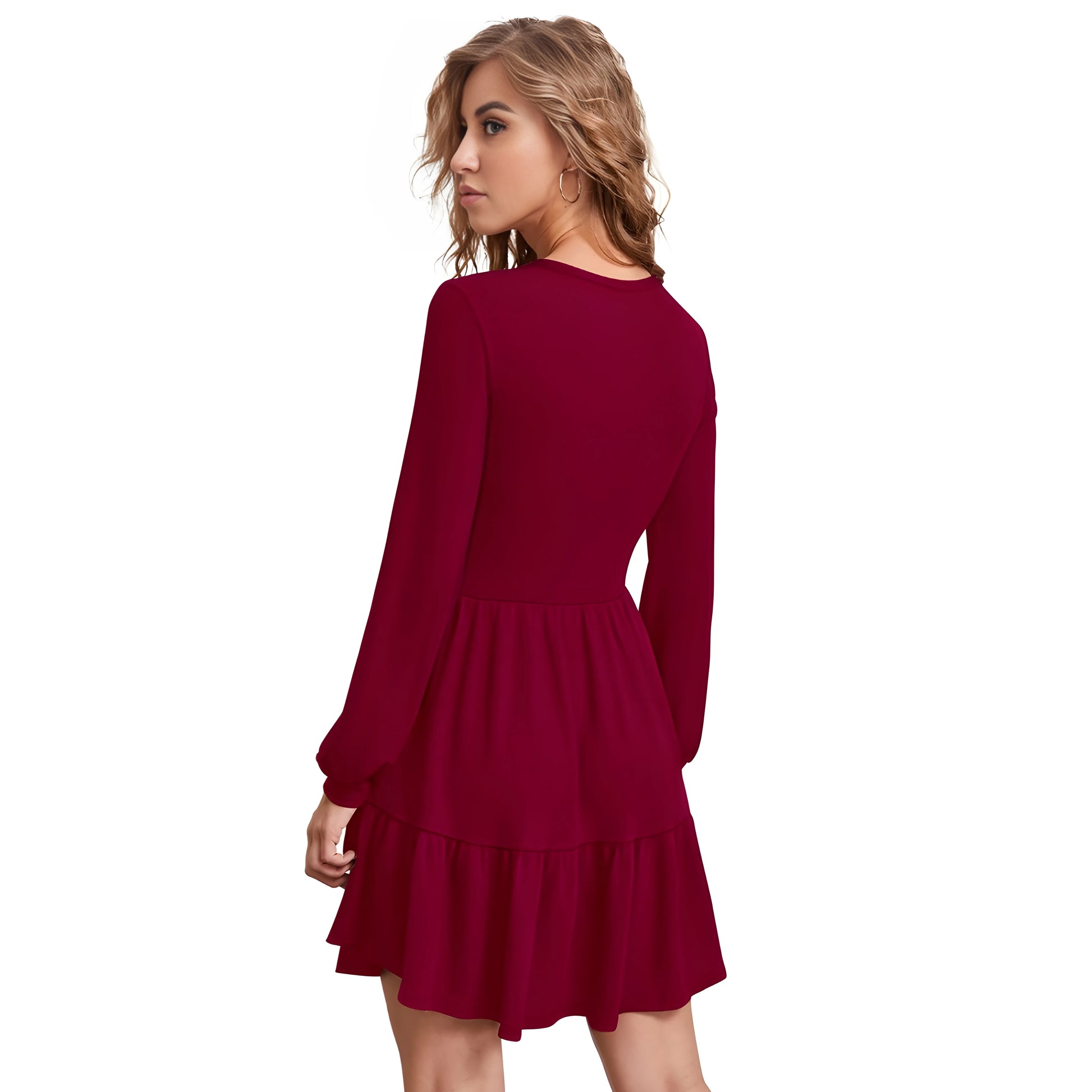 Rust Solid Dress