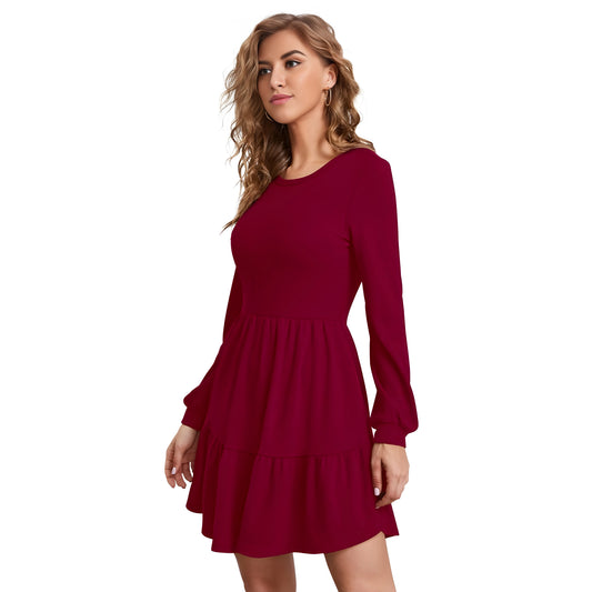 Rust Solid Dress