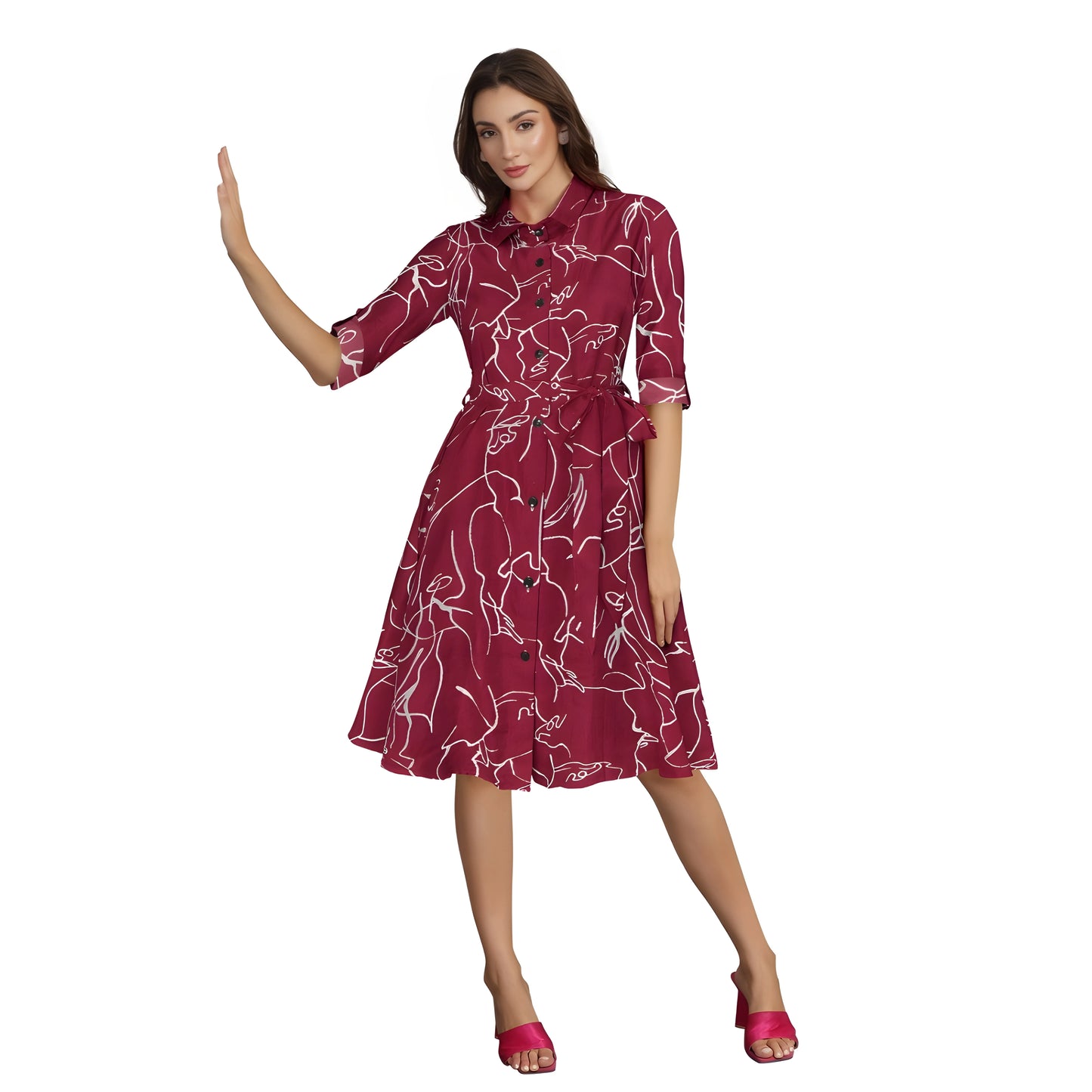 Delphine Printed Dress