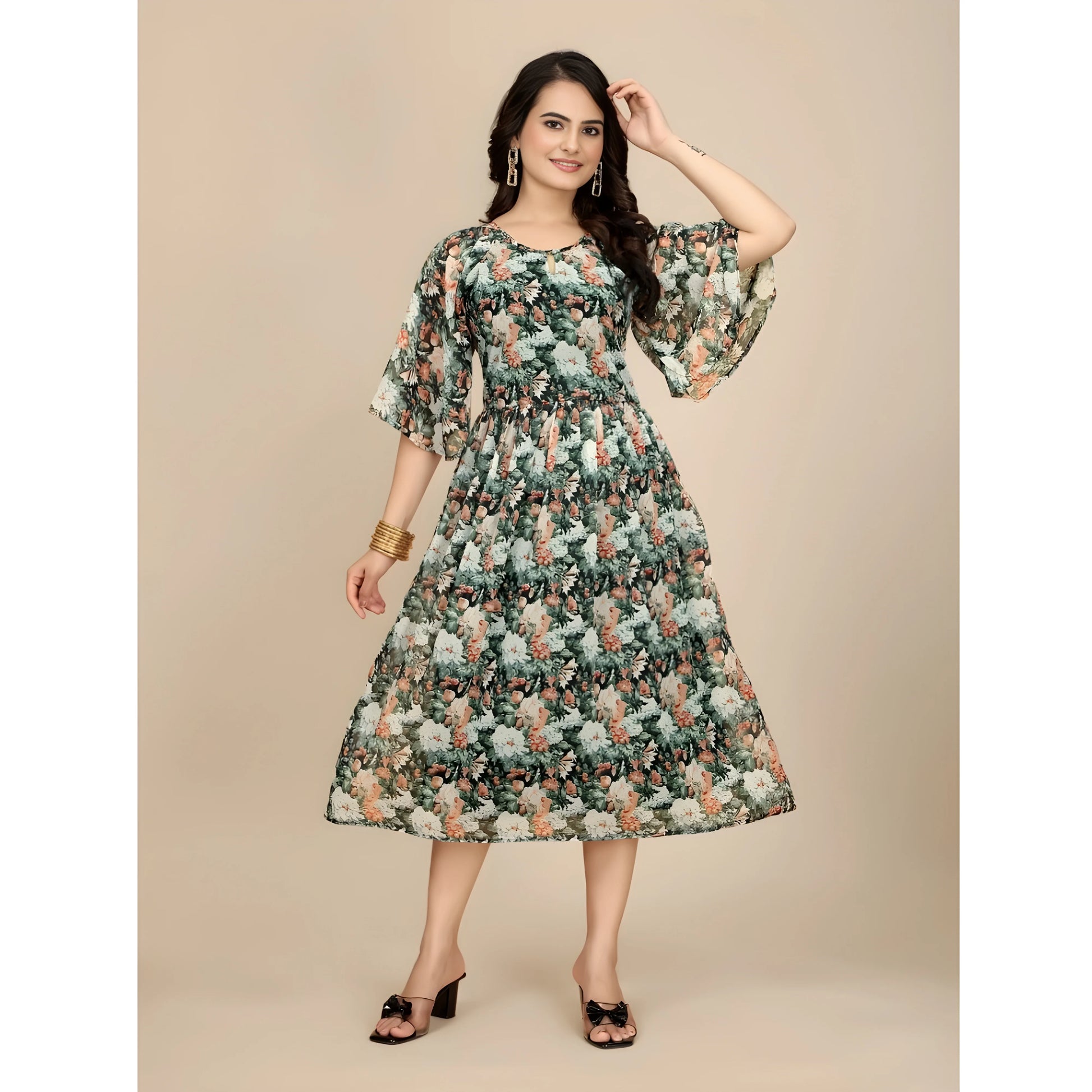 Enara Printed Dress
