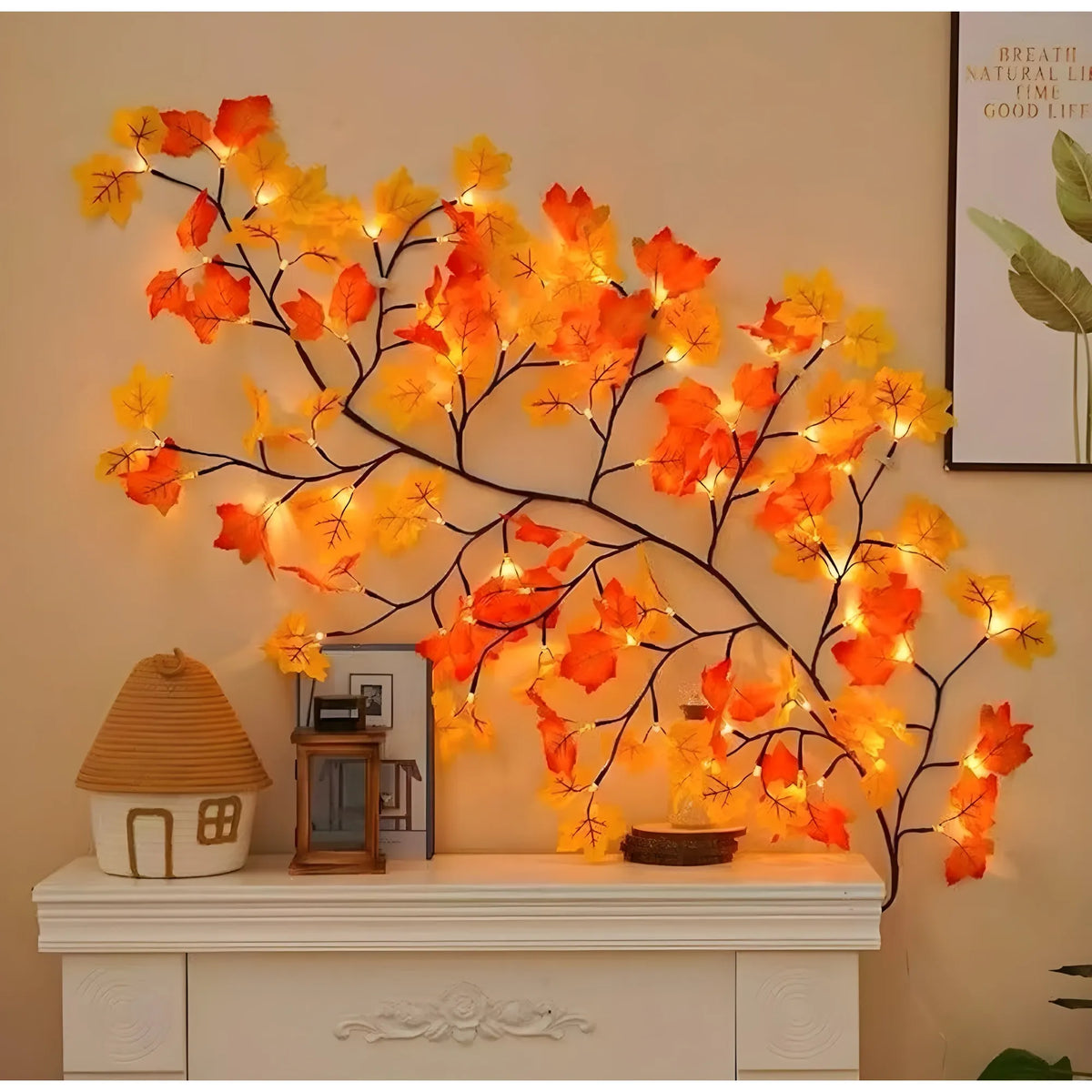 Prism Essential Plastic-Copper Maple Leaf Tree Light