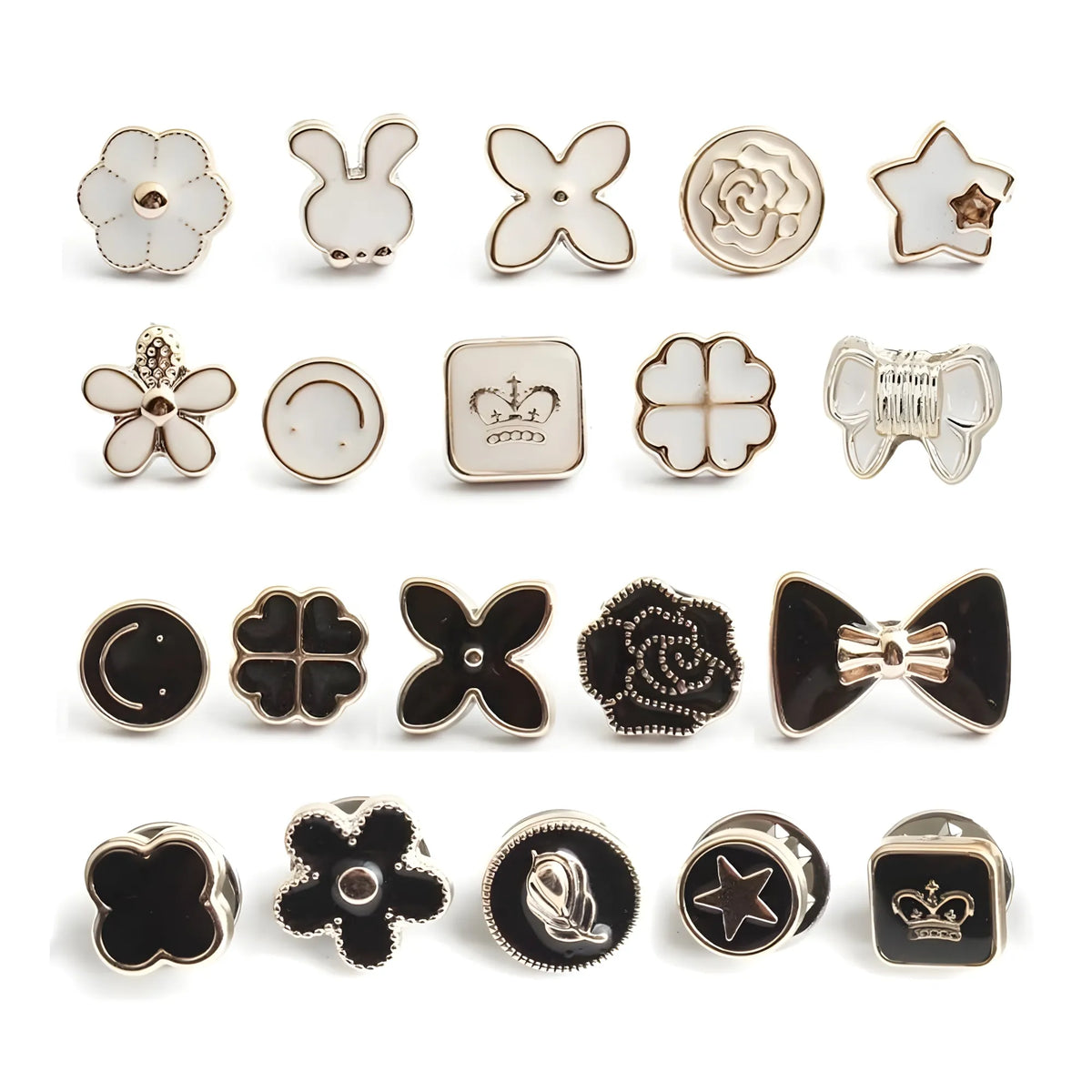 Prism Essential Pack of 2 Metal 20 Pieces Brooch Pin for Women Jeans Shirt Coat Dress Clothes Sweater Hat Bags Brooch