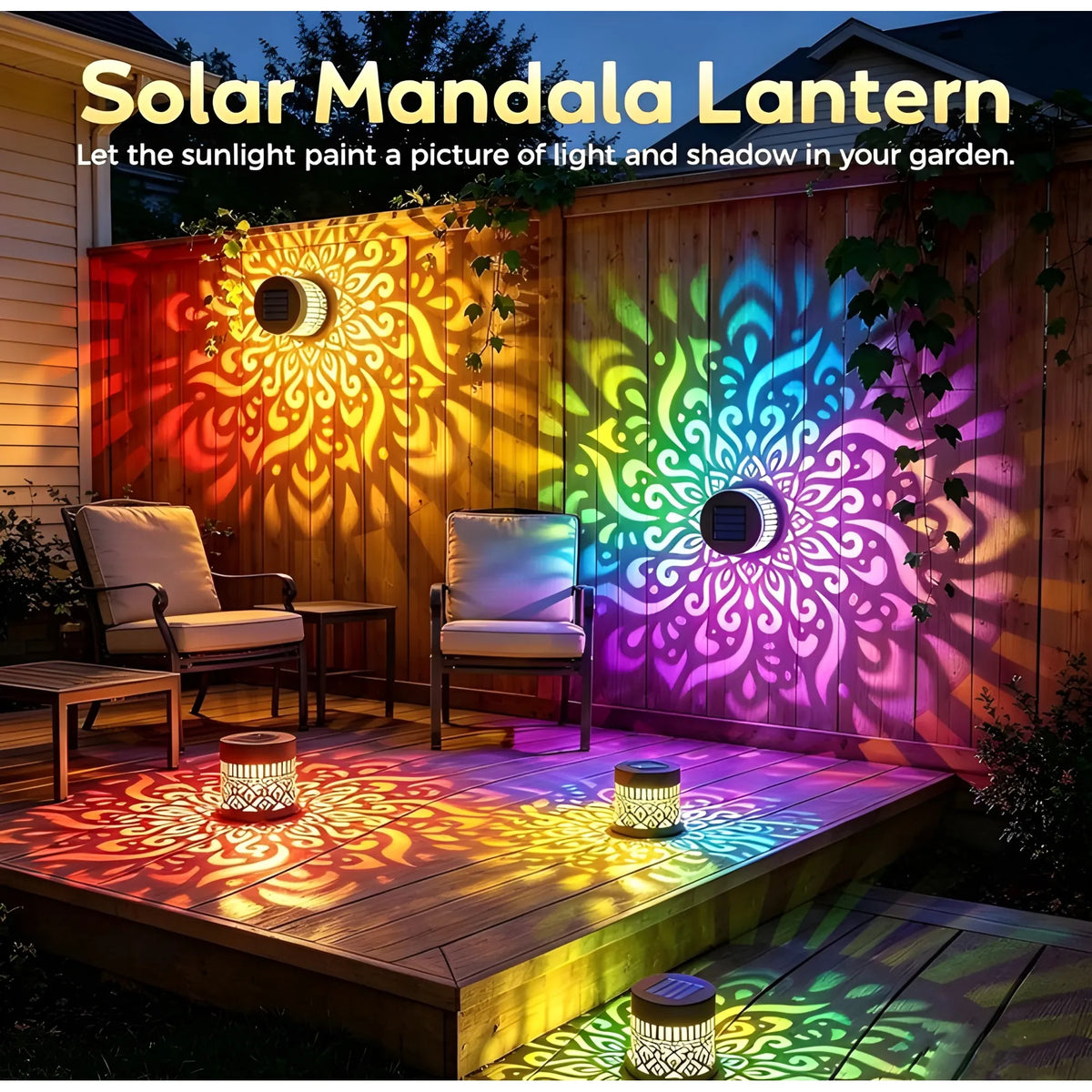 Prism The U Metal Solar Mandala Lights