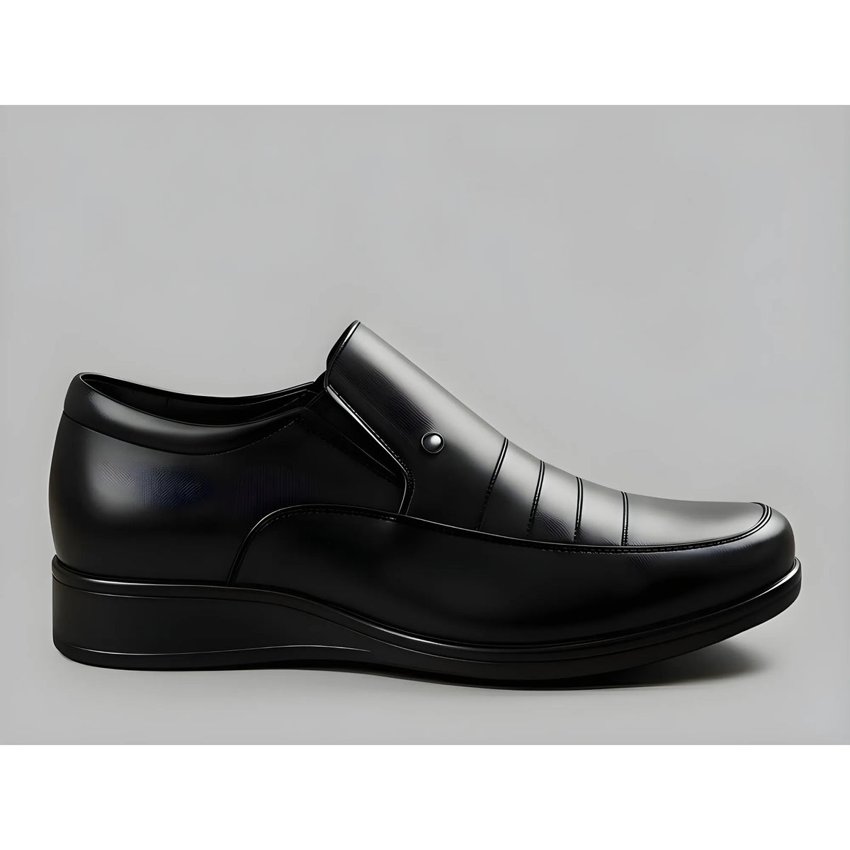 Onyx Men's Synthetic Leather Solid Slip-On Formal Shoes
