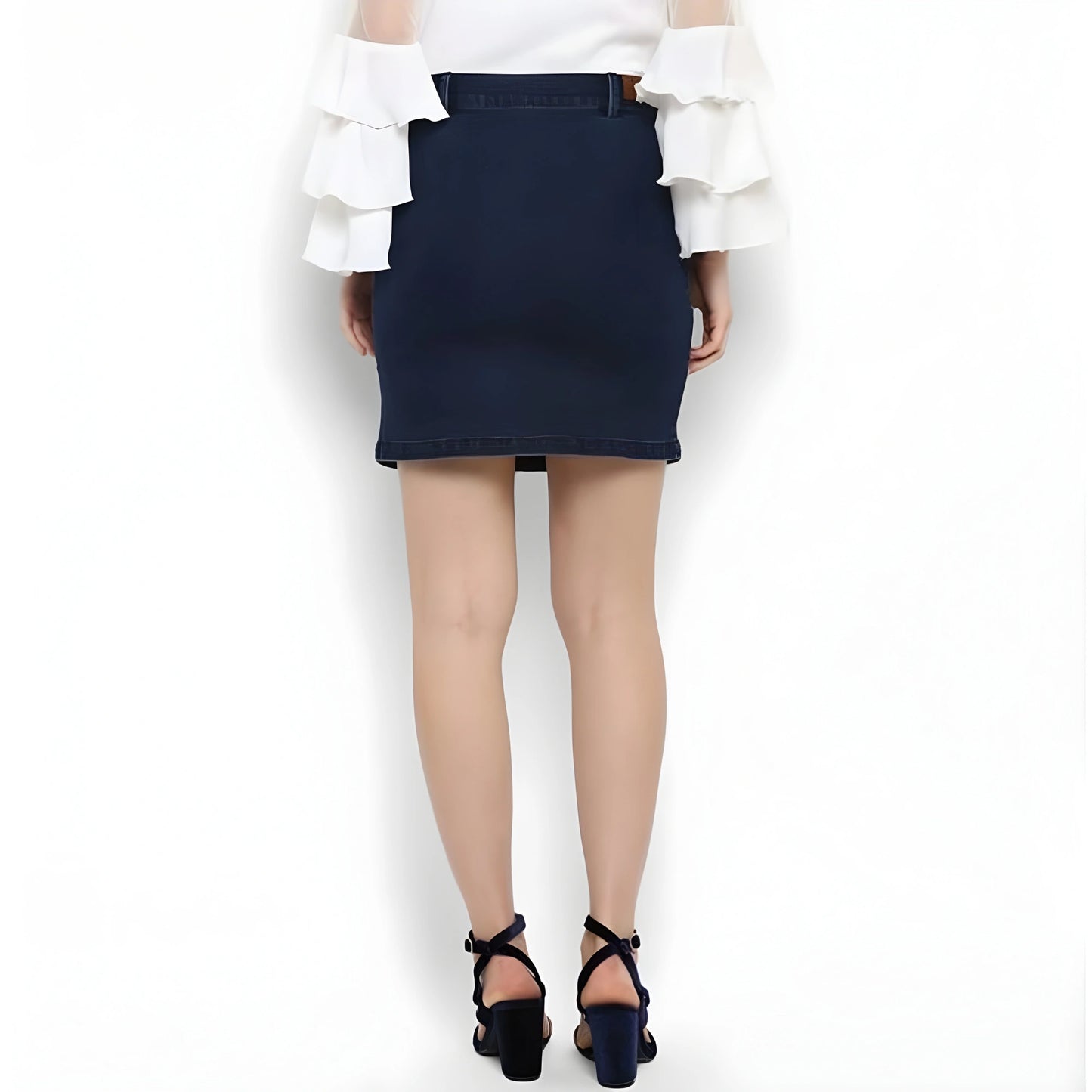 Cove Front Button Skirt