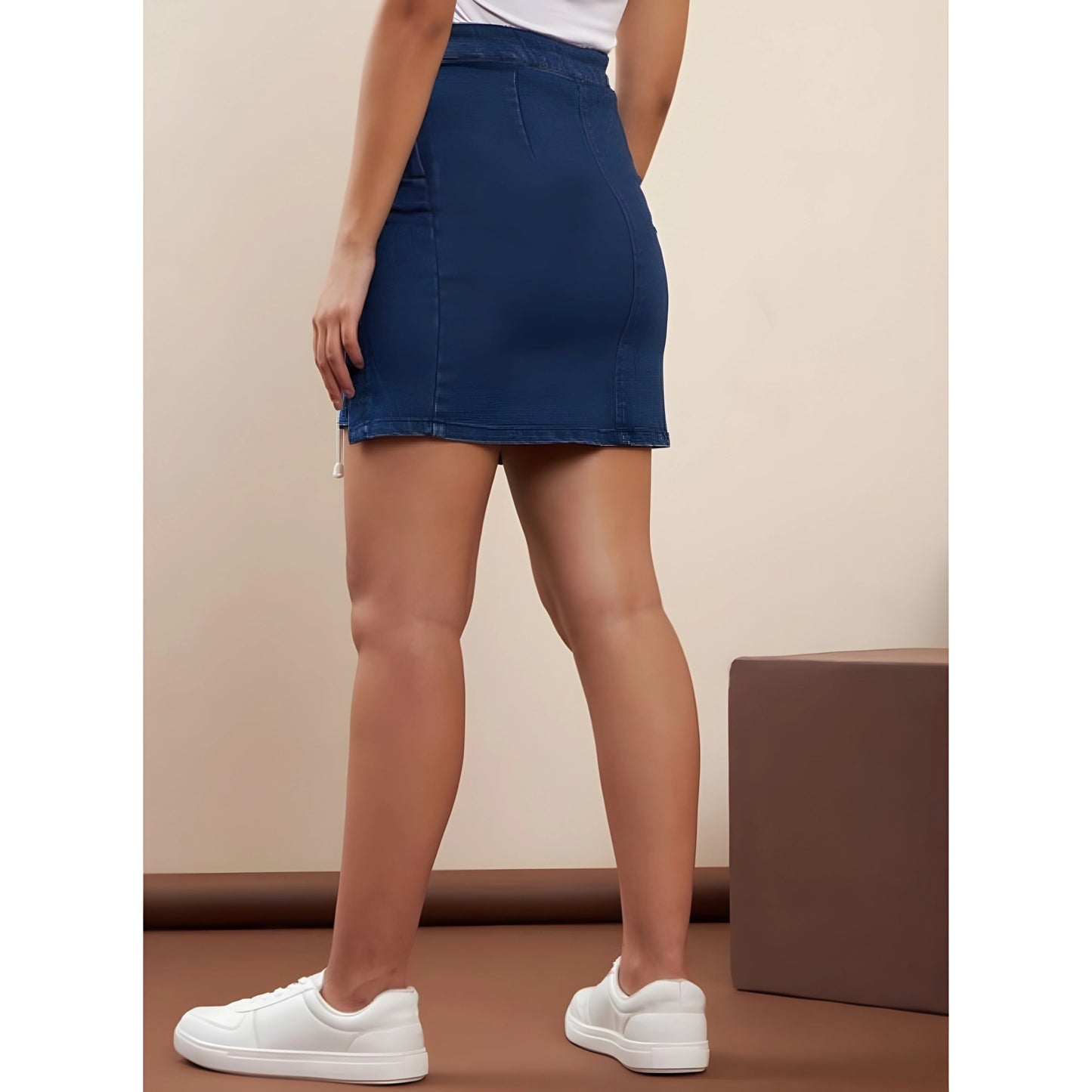 Ivory Solid Skirt