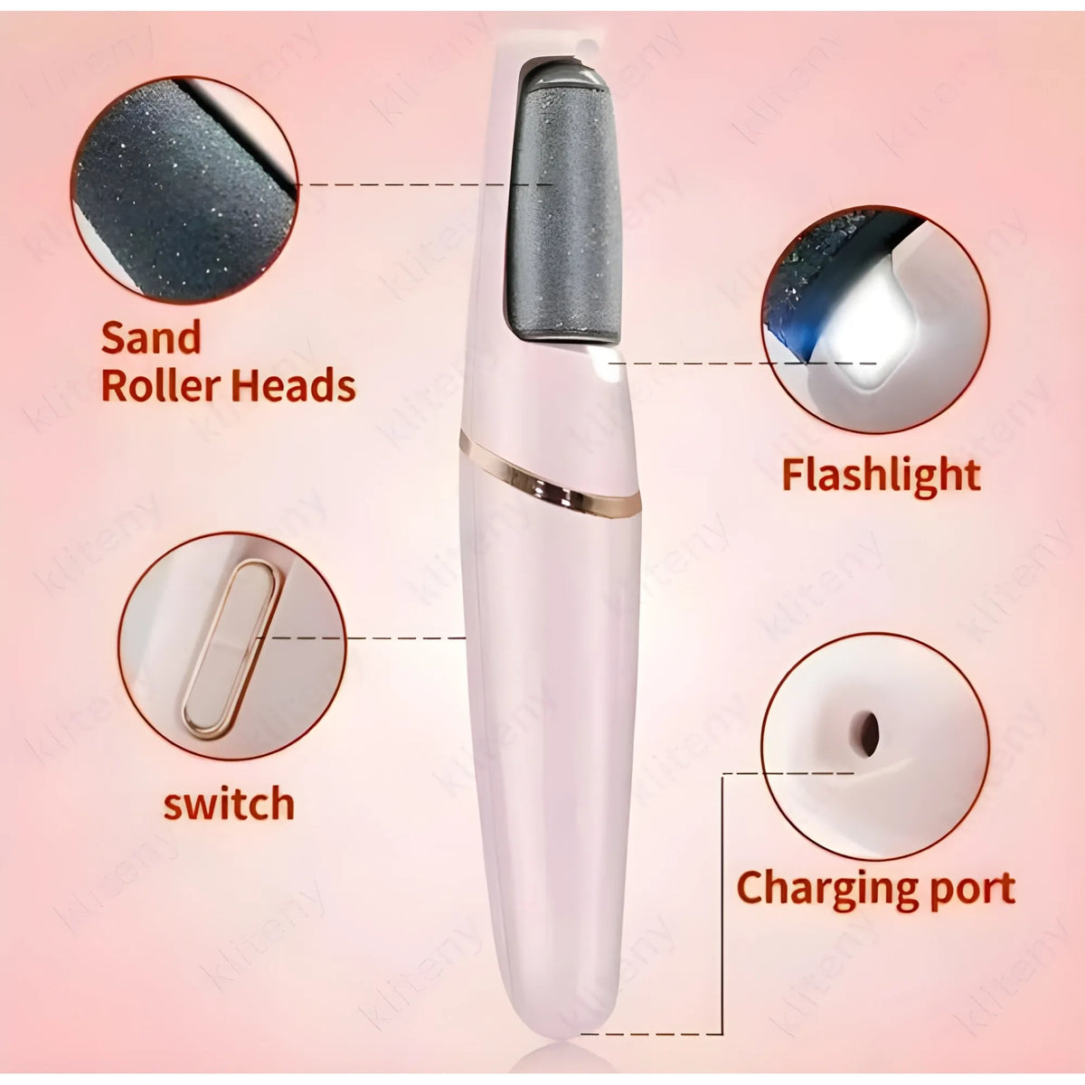 Rose Essential Plastic- Rubber Pedi Roller