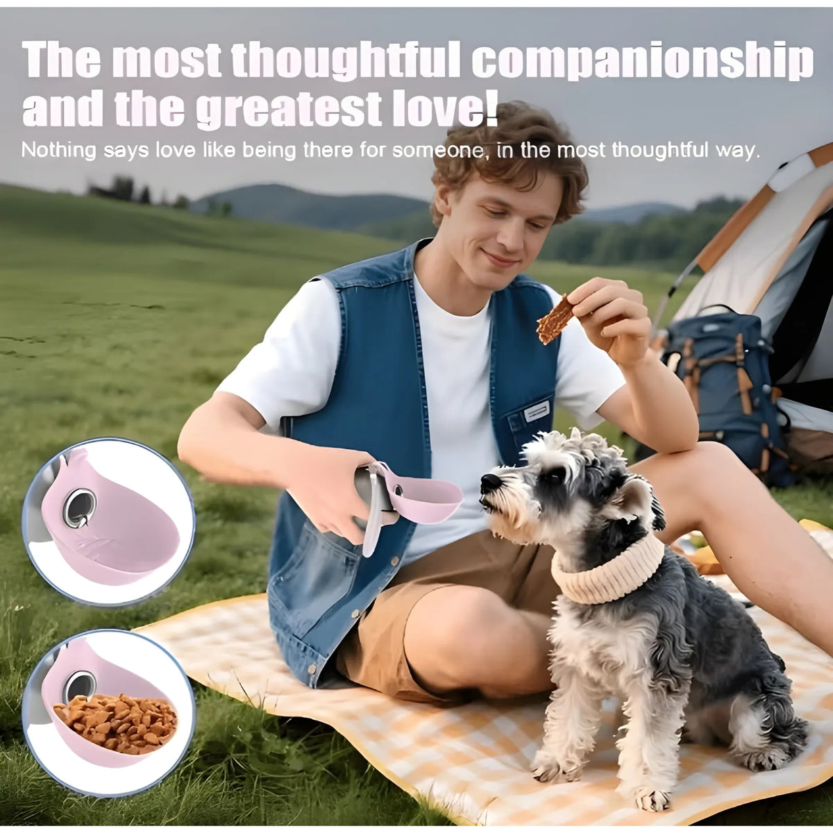 Rose Essential Plastic-Silicone Dog Water Dispenser