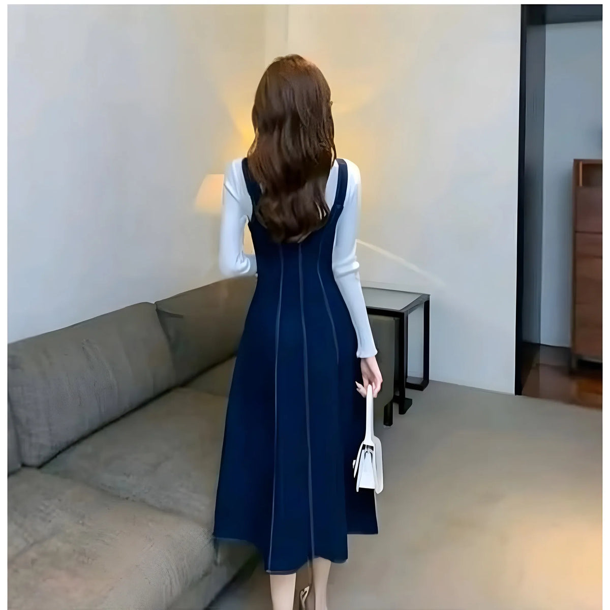 Women's Casual Denim Sleeveless Dress (blue) | Women Signature Collection