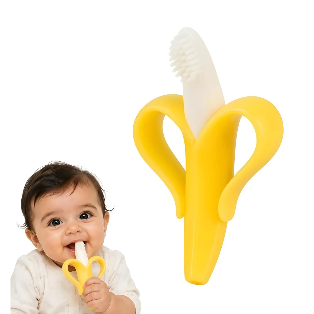 Saffron Essential Silicone Baby Banana Teether