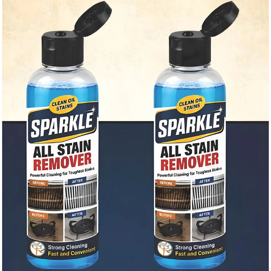 Pack of 2 Sparkle Kitchen Stain Remover Liquid Bottles 100 ML