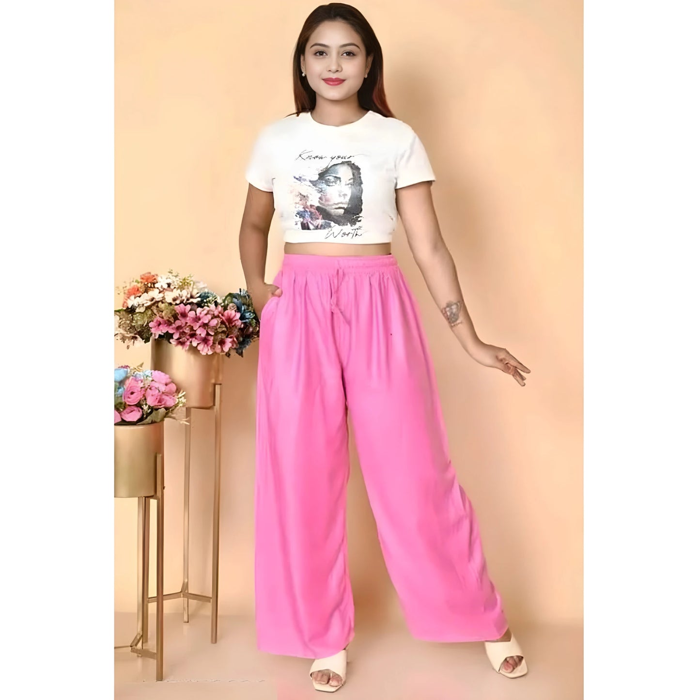 Amara Solid Palazzos