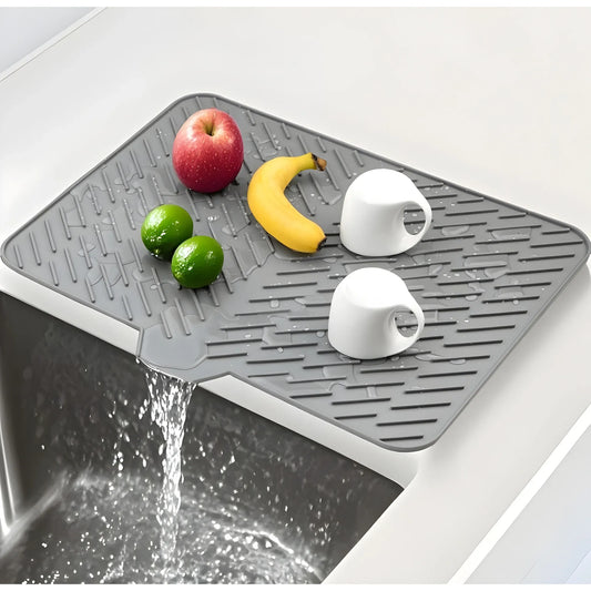 Silicone Dish Drying Mat Size 14*12 Inch (Grey)