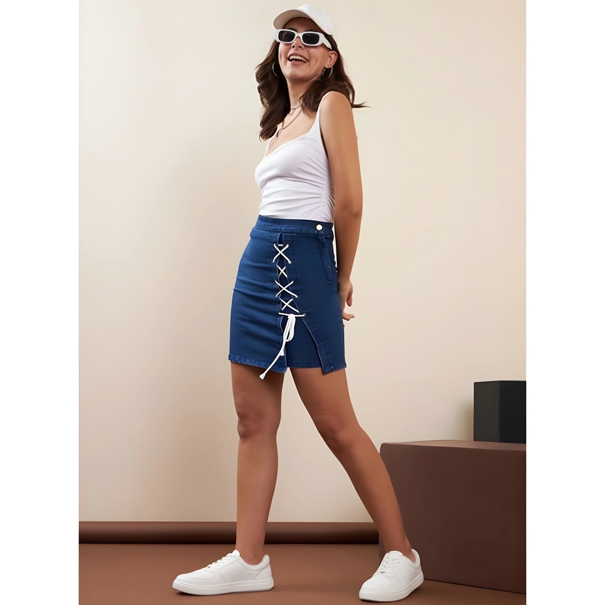 Ivory Solid Skirt