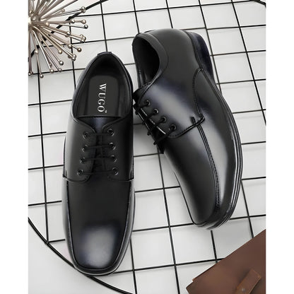 Onyx Men's Synthetic Leather Solid Lace-Up Formal Shoes