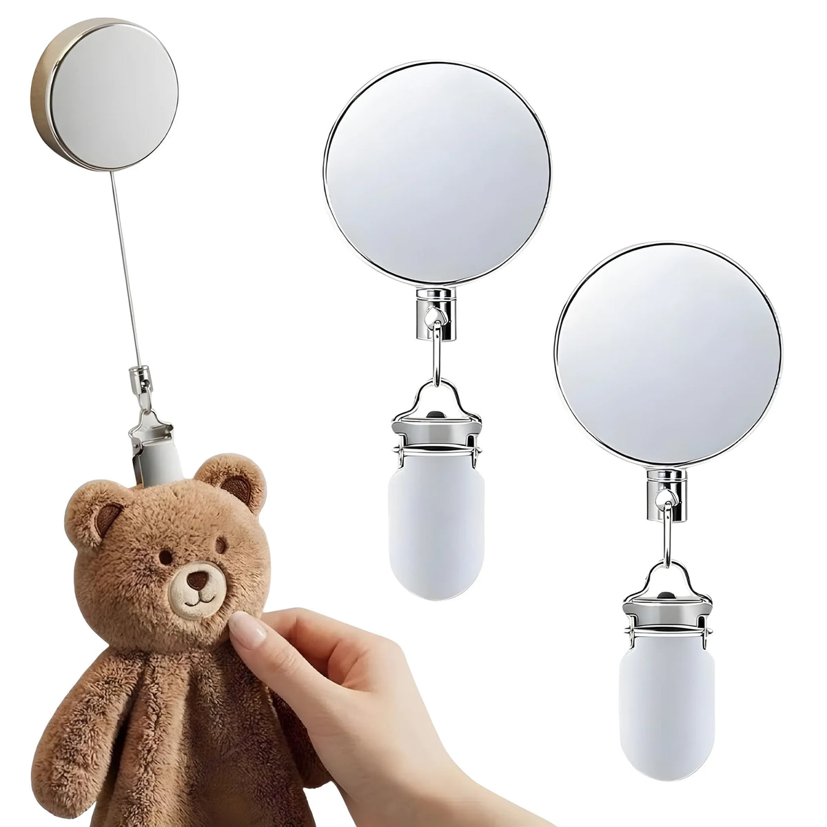 Sterling Essential Stainless Steel Retractable Dish Towel Holder Clips