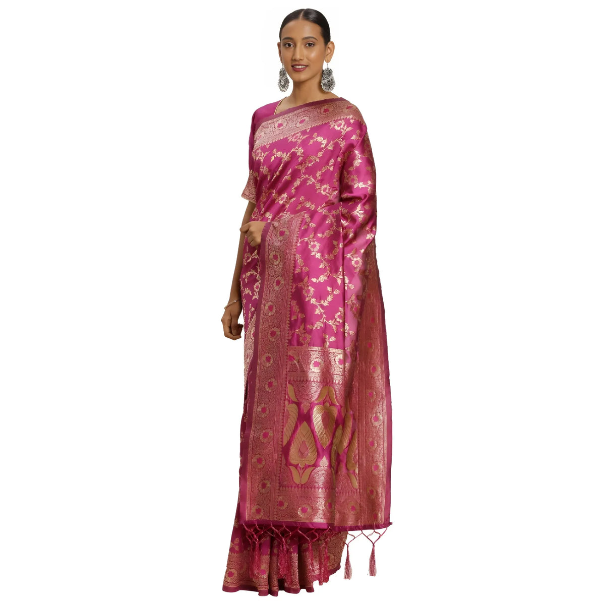 Women's Banarasi Silk Saree (pink, 5 6mtrs) | Women Signature Collection