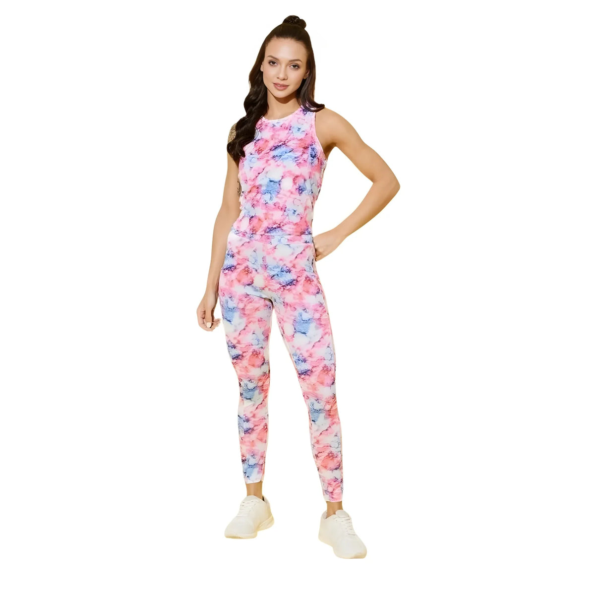 Women's Polyester Lycra Printed Sleeveless Active Wear (multicolor) | Women Signature Collection