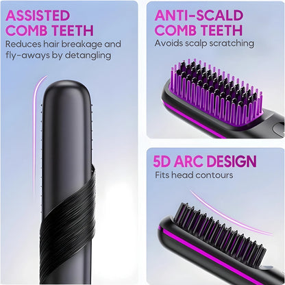 Onyx Essential Plastic Cordless Hair Straightener Brush